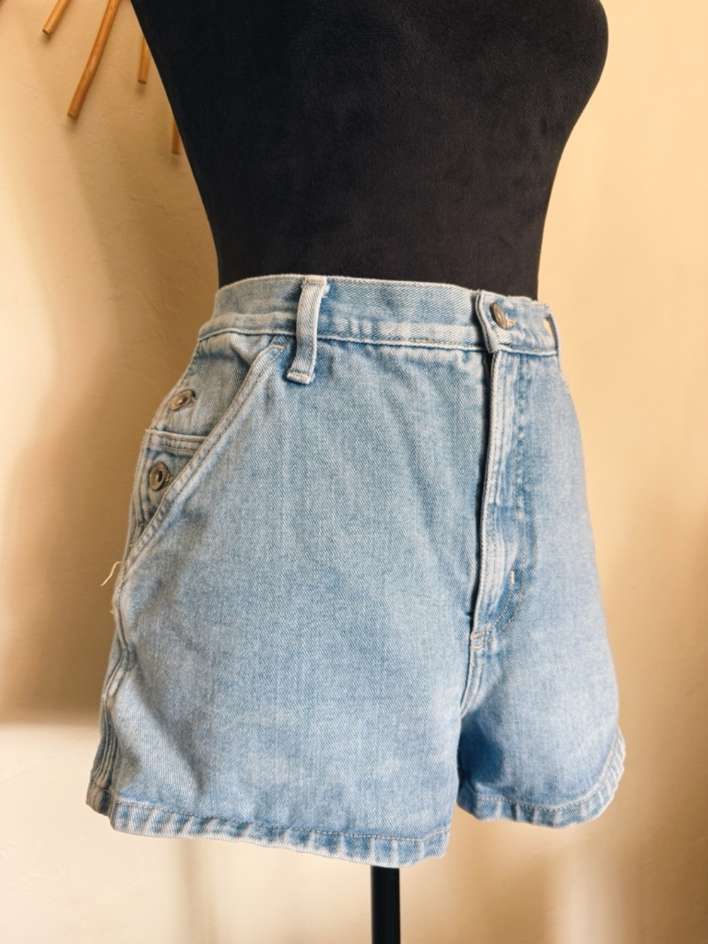 No Excuses Light Wash Denim High-Rise Women’s Shorts